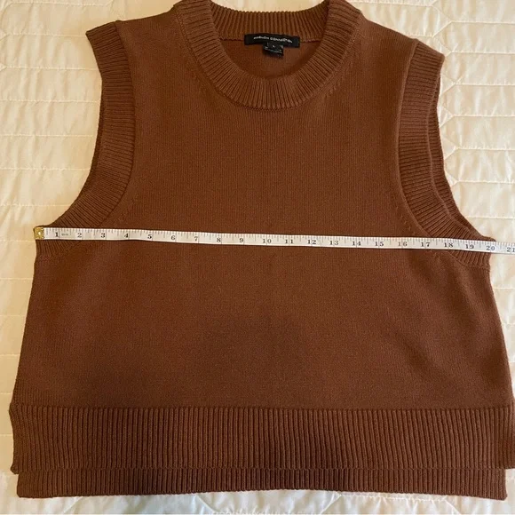 French Connection Brown Sweater Vest Large - Picture 5 of 6
